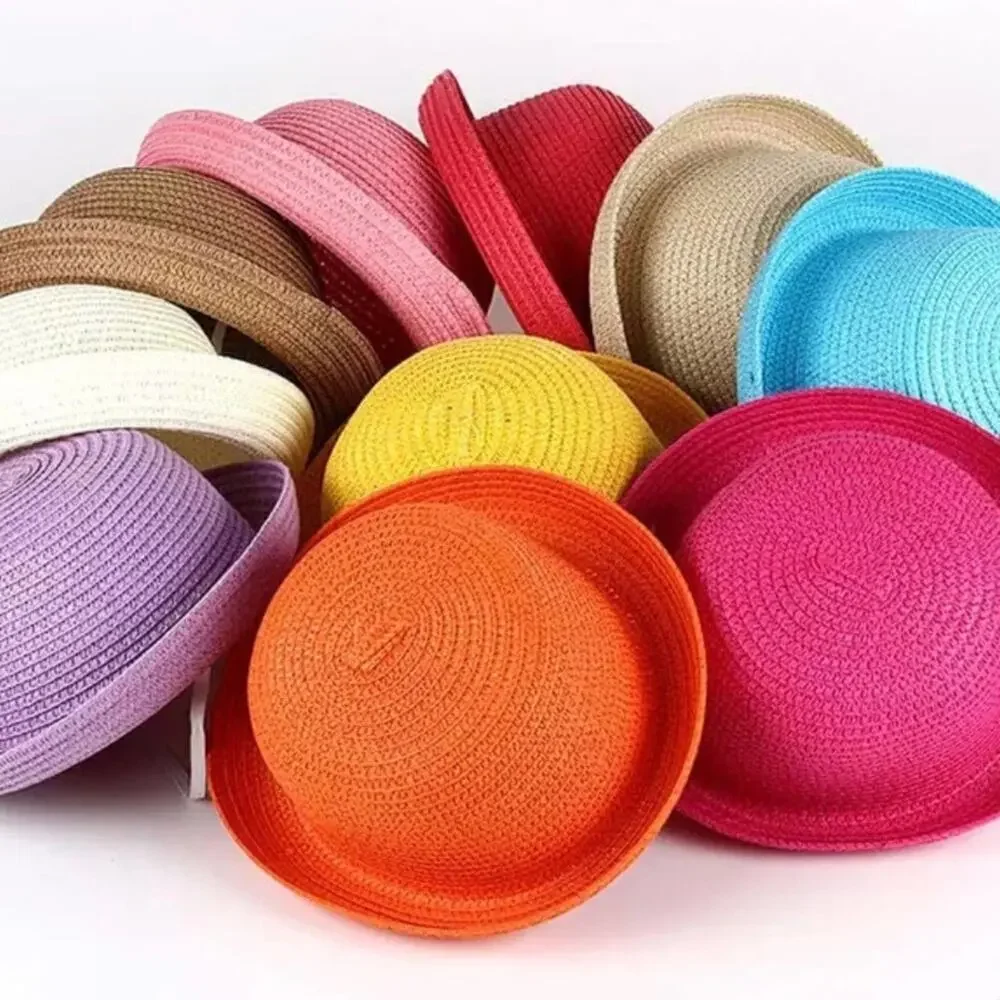 New Toddler girl summer straw hats 12- 24 months